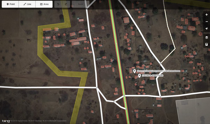 Editing a grid using Open Street Map