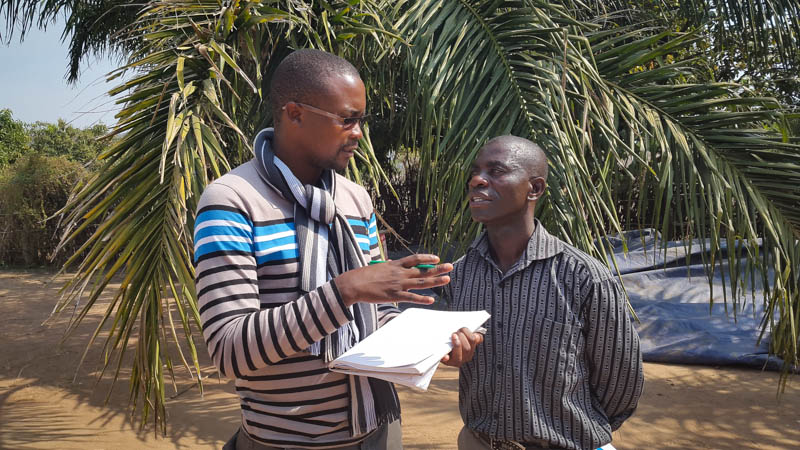 Rabson Zimba interviews course participants.
