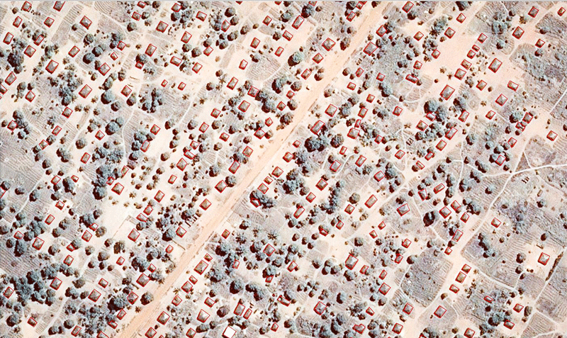 The animation above illustrates the way enumerators are able to turn bitmap satellite imagery into useful, vectored information maps.
