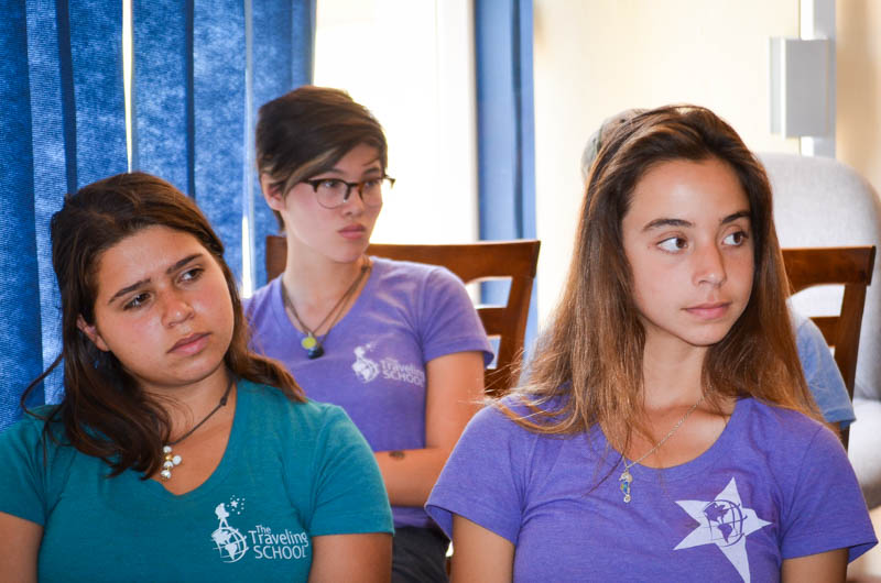 Students from the Traveling School attended a presentation by Akros staff.